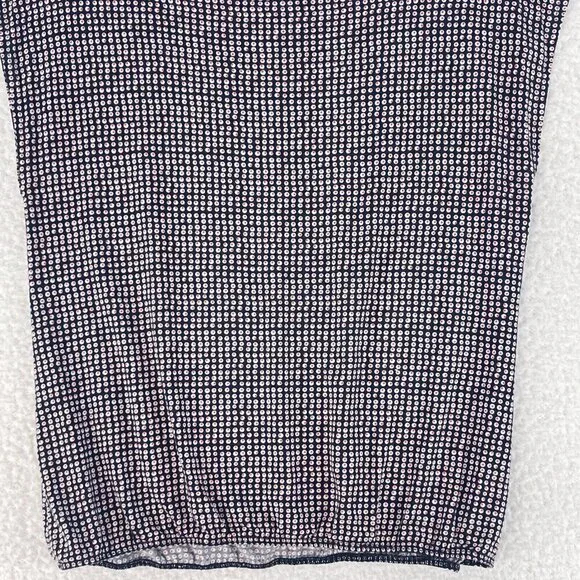 Ann Taylor LOFT Blue Dot Print Pull Over Shirt‎ Womens Short Sleeve Size XL - Picture 13 of 13